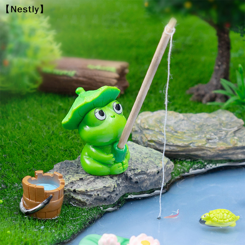 Fishing Frog Panda Figurines O - Aquarium Fish Cartoon 评论和价格