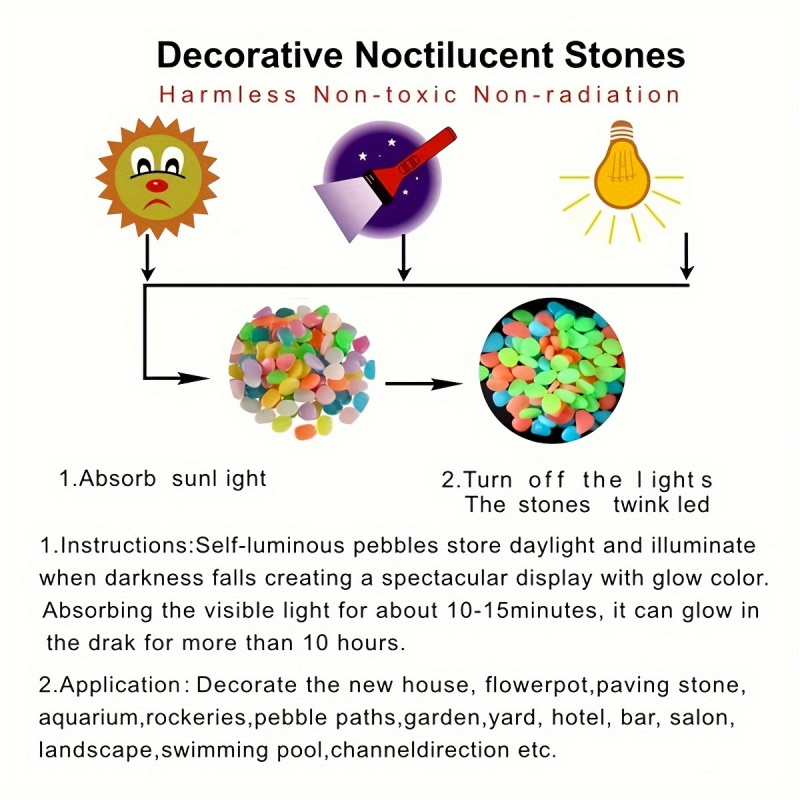 Glowing pebbles100-500pcsLumin - Aquarium Fish Only 评论和价格