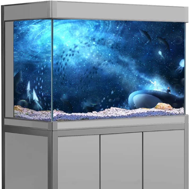 Galaxy Starry Sky PVC Aquarium - Aquarium Fish Wallpaper 评论和价格