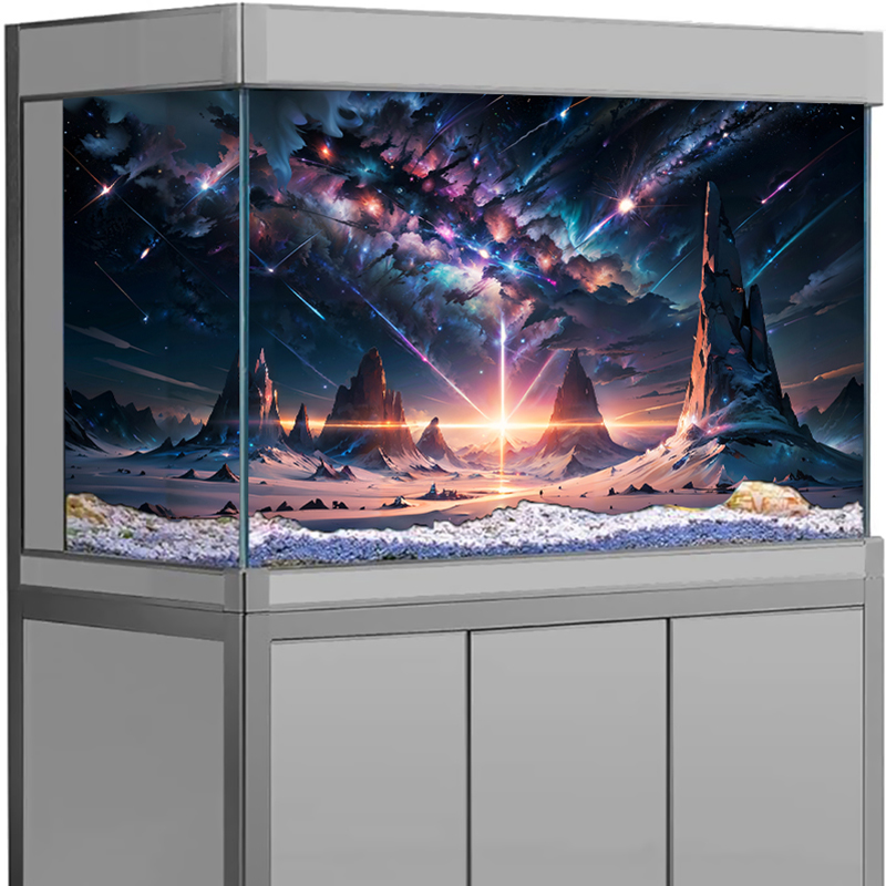 Galaxy Starry Sky PVC Aquarium - Aquarium Fish Wallpaper 评论和价格