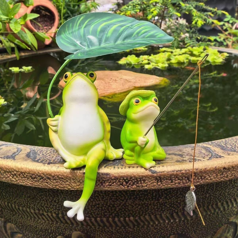 Cartoon Resin Frog Figurine Cr - Aquarium Fish Cartoon 评论和价格