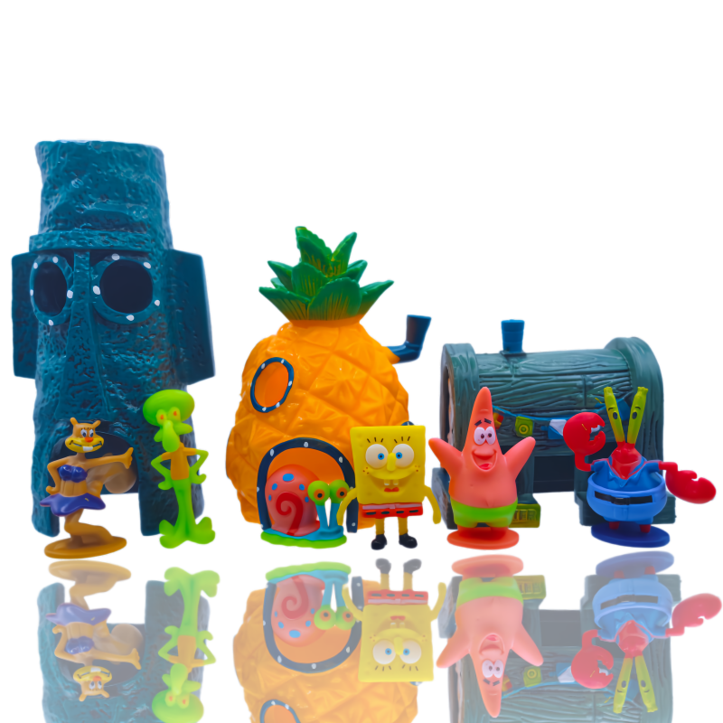 6pcs SpongeBob Fish Tank Decor - Aquarium Fish Cartoon 评论和价格