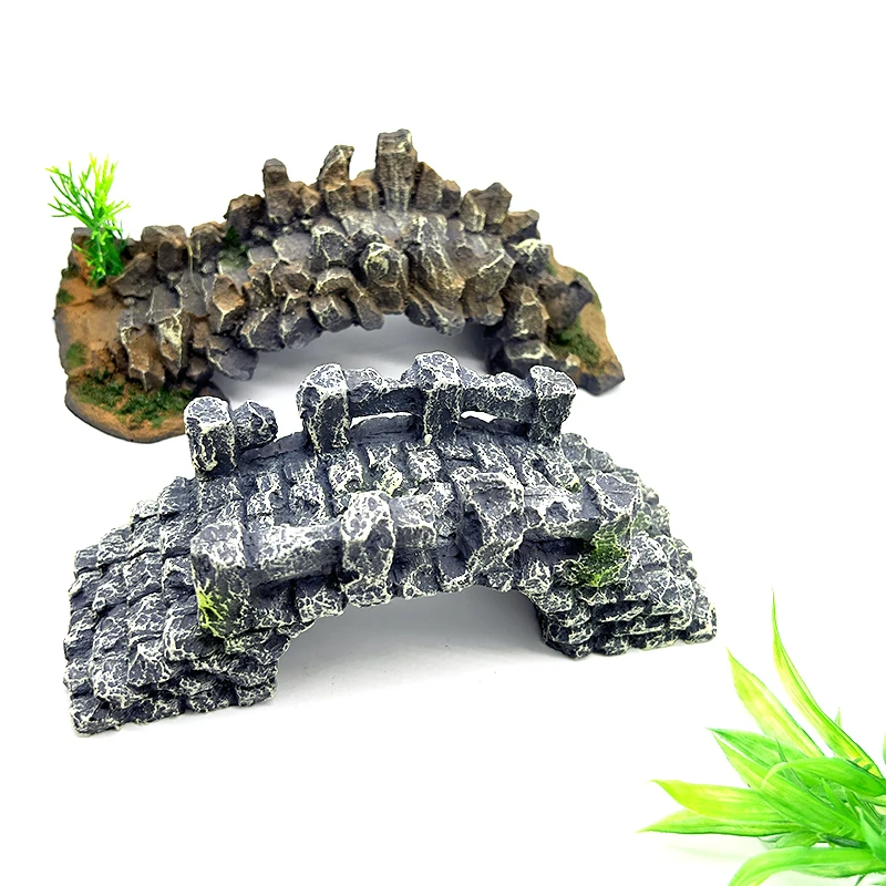Simulated Stone Bridge Aquariu - Aquarium Fish Bridge 评论和价格