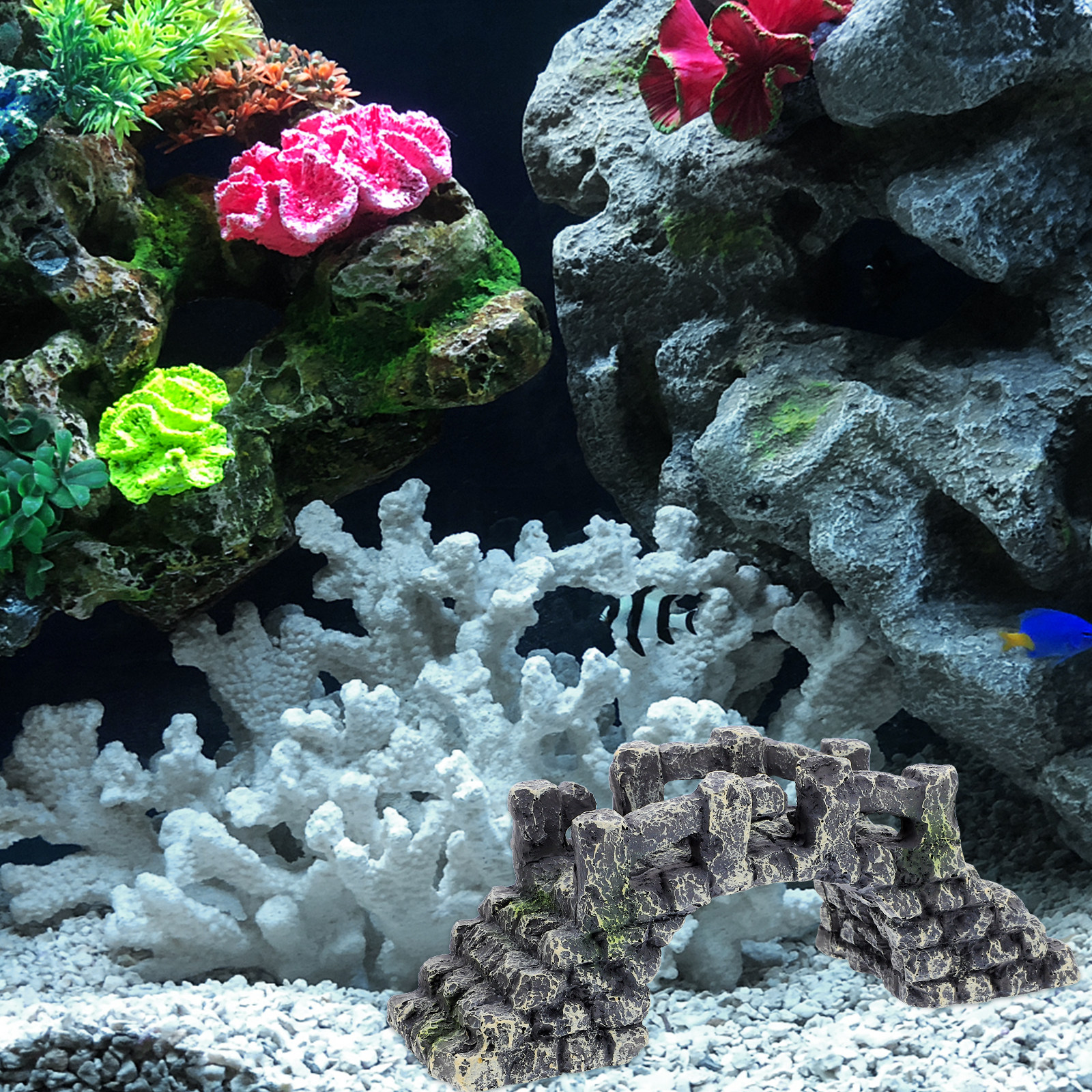 Resin Aquarium Bridge Decor Mi - Aquarium Fish Bridge 评论和价格