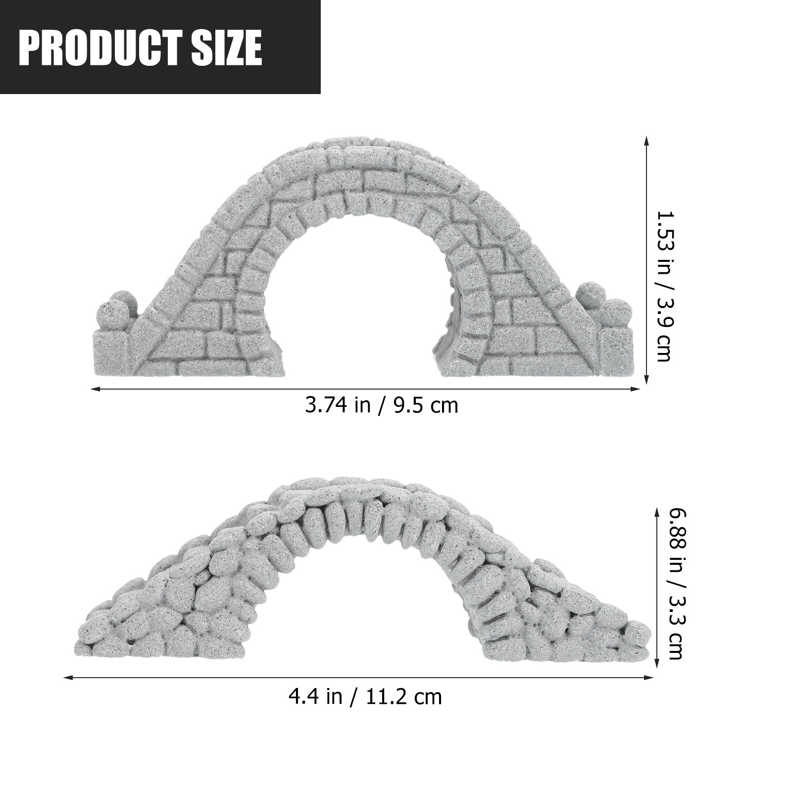 2Pcs Lifelike Miniature Stone  - Aquarium Fish Bridge 评论和价格