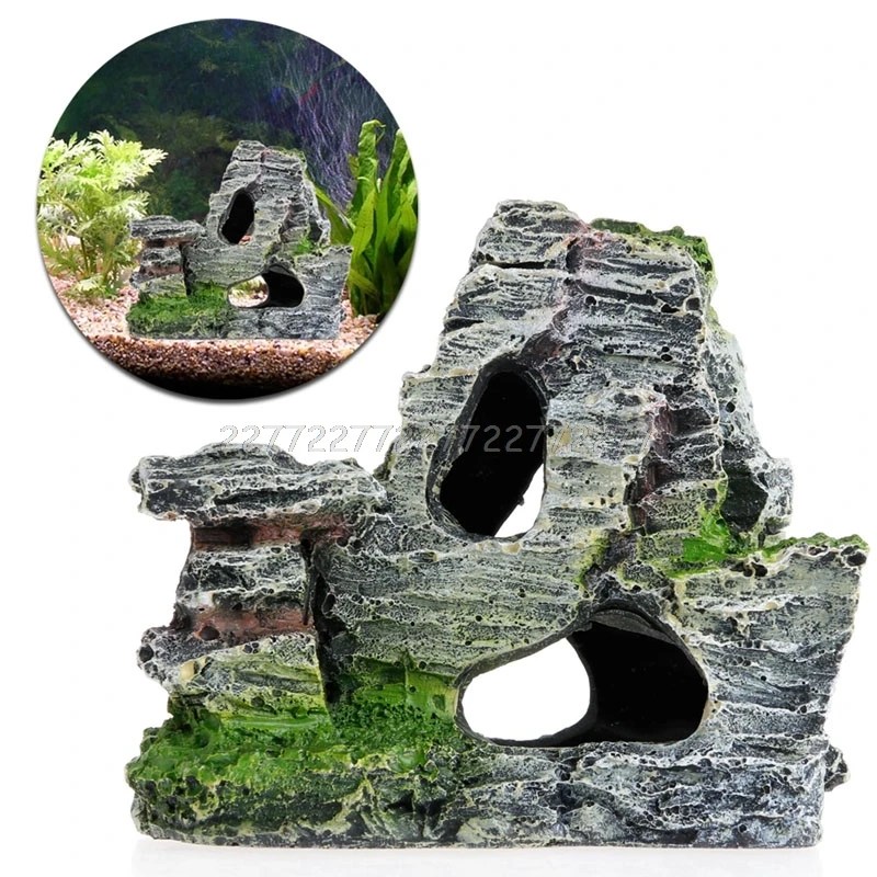 Mountain View Rockery Aquarium - Aquarium Fish Bridge 评论和价格