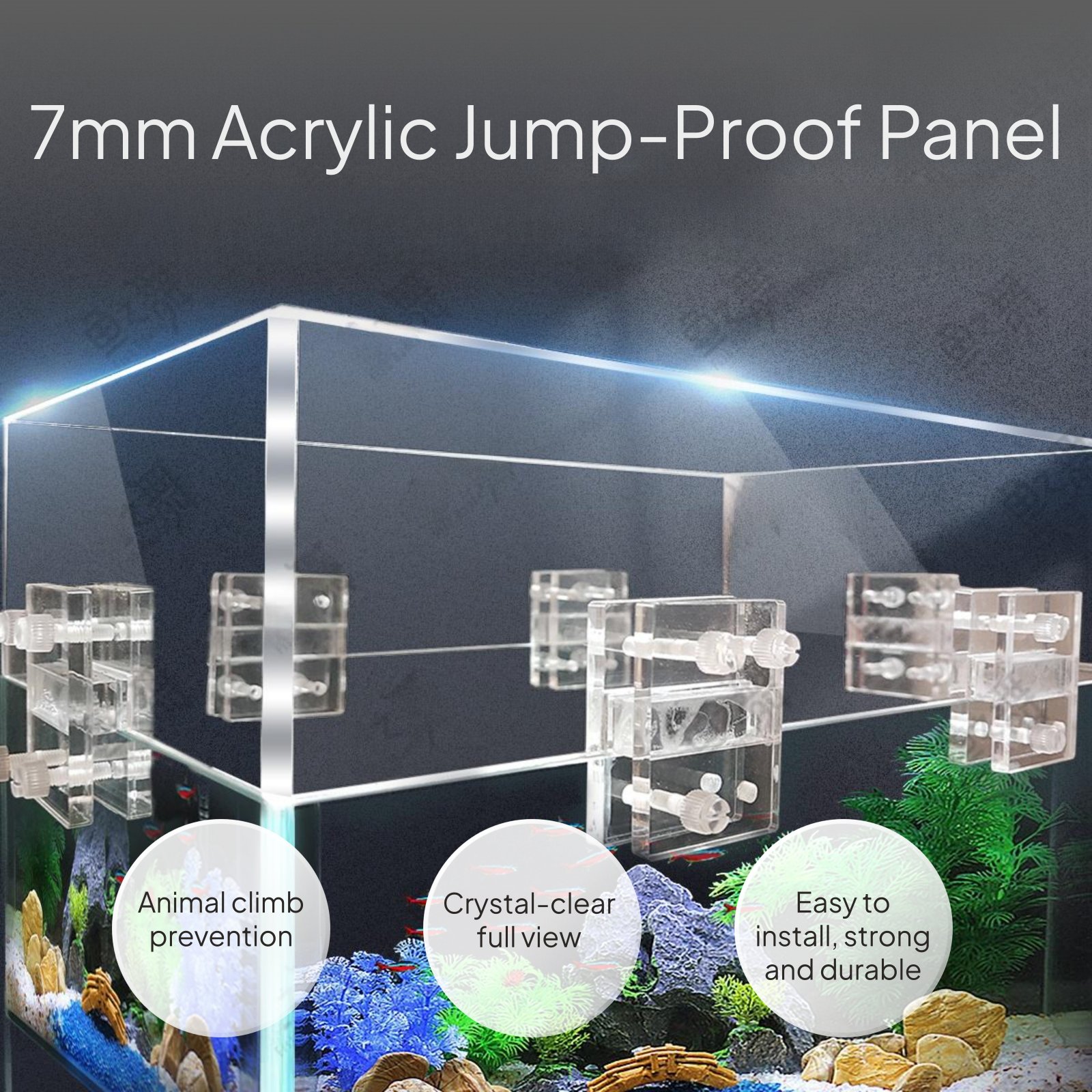 Acrylic Aquarium Jump Guard Di - Aquarium Fish Jumping 评论和价格