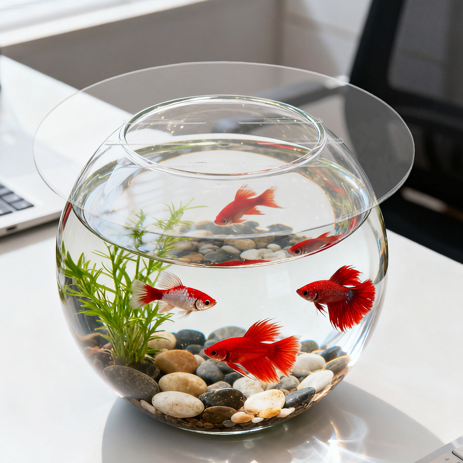 Acrylic Round Fish Tank Cover  - Aquarium Fish Jumping 评论和价格