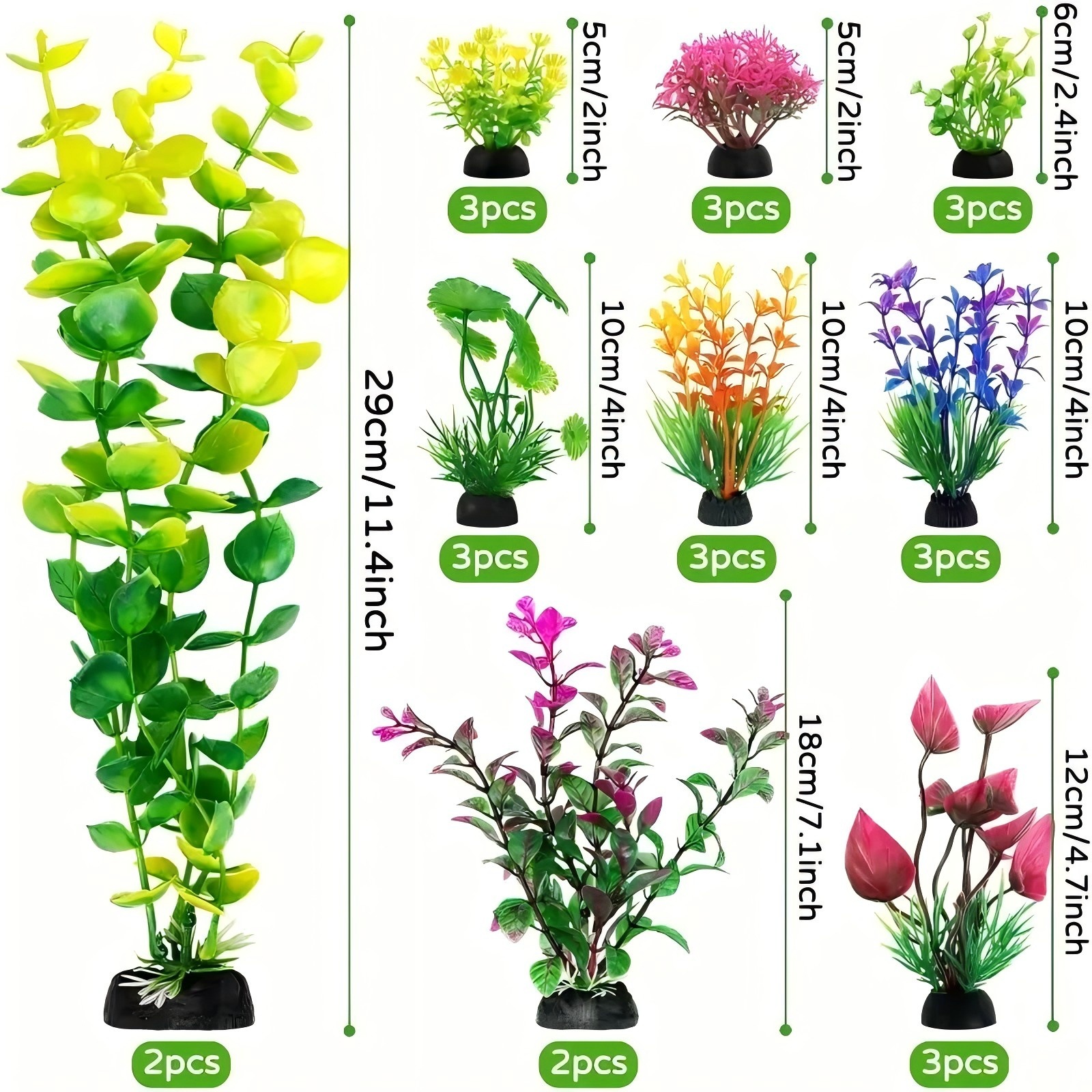 Aquarium Decor Set Artificial  - Aquarium Fish Only 评论和价格