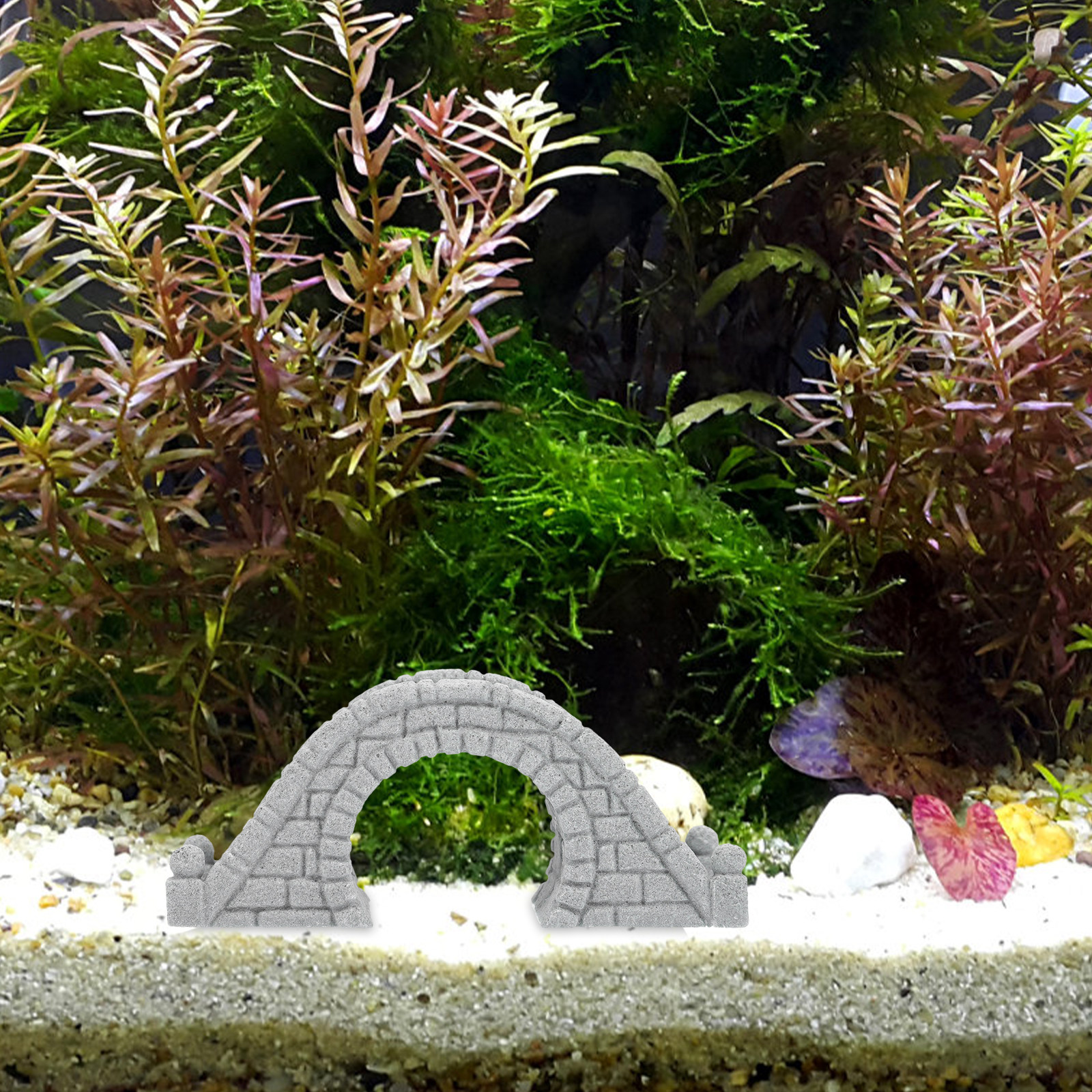 2Pcs Realistic Miniature Arch  - Aquarium Fish Bridge 评论和价格