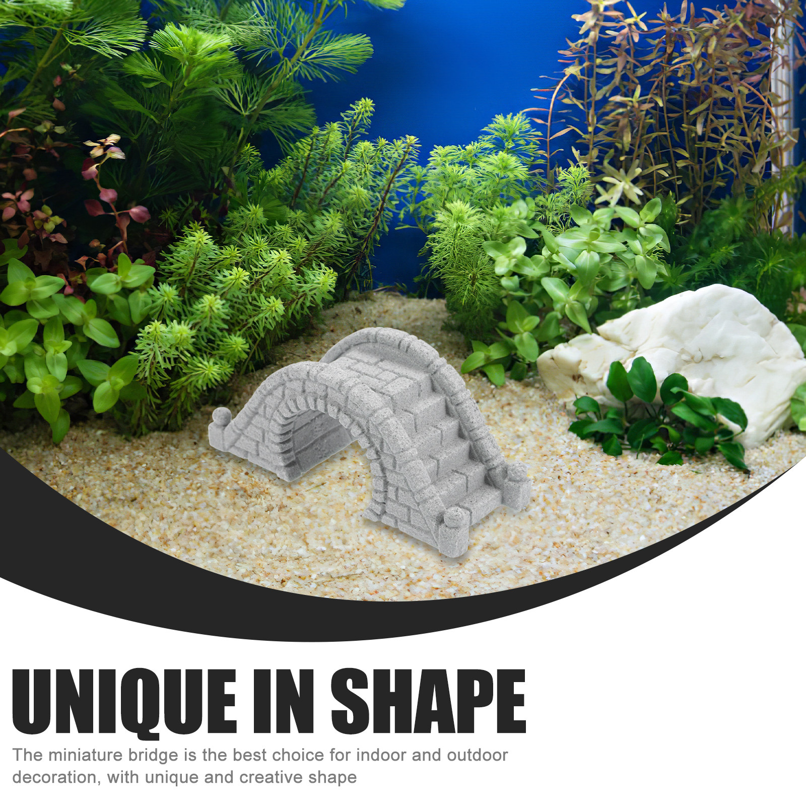 2Pcs Realistic Miniature Arch  - Aquarium Fish Bridge 评论和价格